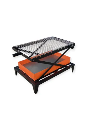 ALKAN KALIP SA-003 Tel Izgaralı Yükseklik Ayarlı Sabit Ayaklı Mangal