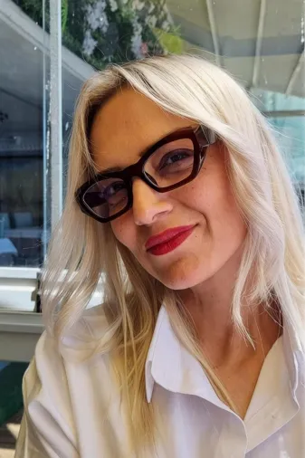ALMR-481 Kadın Paula Mavi Işık Korumalı Dinlendirici Cat Eye Model Ekran Gözlüğü
