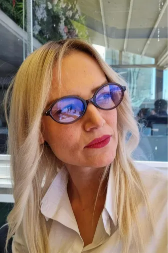 ALMR-493 Kadın Candy Mavi Işık Korumalı Dinlendirici Oval Model Ekran Gözlüğü