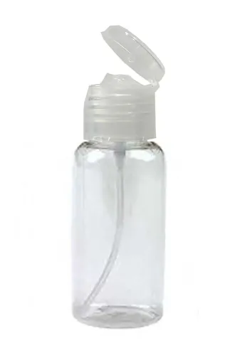 Alsun 86974317111954 100 Adet 50 Ml Boş Şişe Şeffaf Kapak Kolonya Sıvı Dezenfektan Likit Şişe