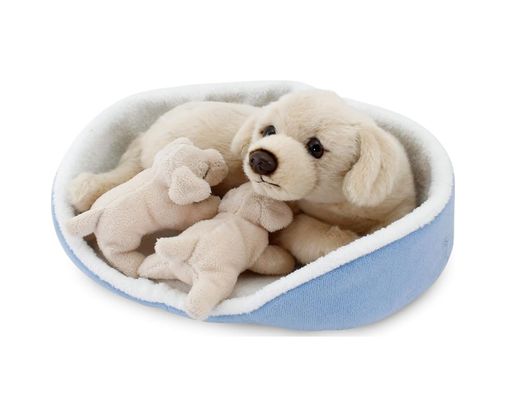 AND 57855210127744480184975 Animals Of The World Sepette Yavrulu Labrador Peluş Oyuncak 000 Açık Krem