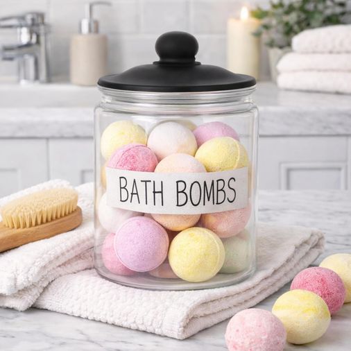 Anda 57855210125707580184975 1,8 L Cam Deterjanlık Kavanoz Amber Renk, Kapaklı Bath Bombs Saklama Kabı, Çamaşır Deterjan Kapsülü Ve Pod Düzenleyici 7009
