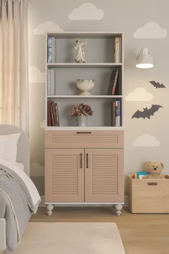 arionkids ARIONKIDS-KTPLK26 Masal Şifonyer-Kapaklı & Kitaplık | Mdf | Yumuşak Stil