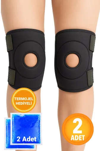 Arnee M1TX-0210-1 2 Adet Menisküs İçin Medikal Dizlik Diz Korsesi Patella Ligament Destekli Dizlik Koruyucu