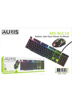 Ars-Kgc10 Işıklı Oyuncu Kablolu Klavye Ve Mouse Set