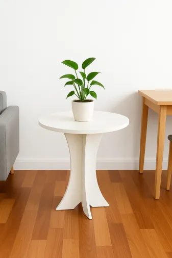 ARS TAŞ 108138 Fiskos Yuvarlak Sehpa Mdf