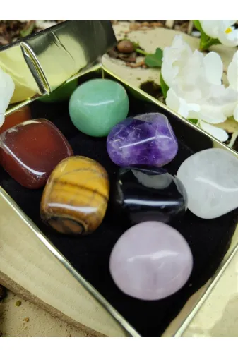 ART LİFE DOĞALTAŞ Natural Stones 54684984654685465 Çakra Taşı (Sertifikalı) (7Adet)