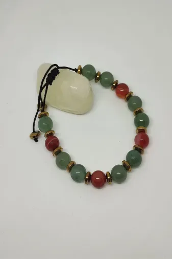 ART LİFE DOĞALTAŞ Natural Stones artlıfe200307 Sertifikalı Aventurin, Karnelyan Akik Doğaltaş Bileklik
