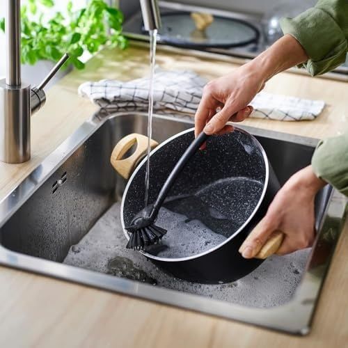 Arzum 133250916 Rınnıg Bulaşık Fırçası Koyu Gri - 3&apos Lü Set Beyaz