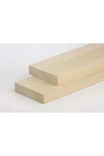 asiawoods kavak0005 Beyaz Ahşap Çıta 20Mmx15Mmx100Cm 10 Adet