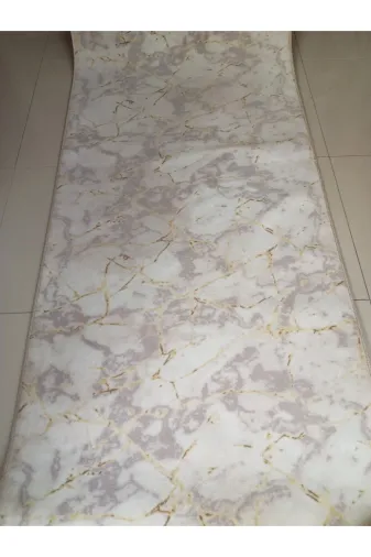 Aslan Home brlkvsy1 Hardal Kaymaz Yolluk - Yıkanabilir Dört Mevsim Halı | Salon, Banyo, Balkon, Genç Odası