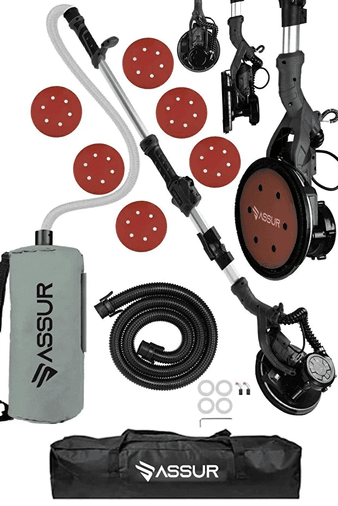ASR416 Assur 360 Ledli 850W Pro Alçıpan Duvar Zımpara Makinası Toz Emmeli