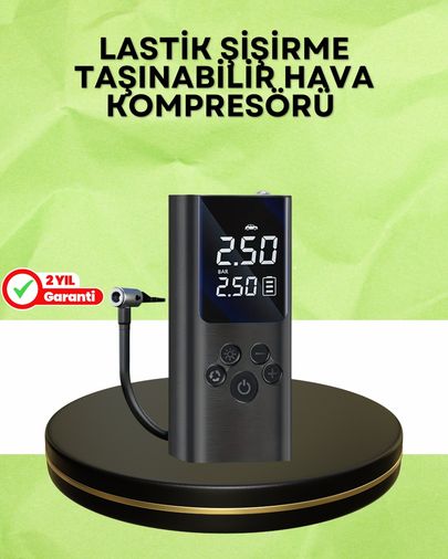 ASTRALTECH 116768771 Usb Şarjlı Taşınabilir Hava Kompresörü Dijital Ekranlı
