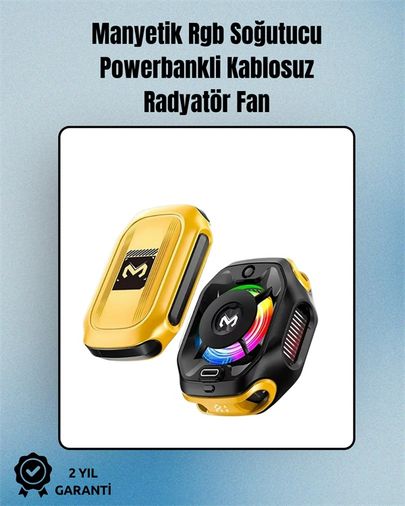 ASTRALTECH 94868816 Rgb Işıklı Girdap Fanlı Mobil Soğutucu Manyetik Montaj Type-C Girişli