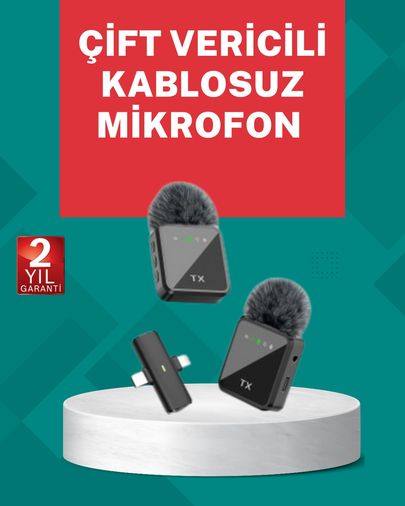 ASTRALTECH TRİTHLTUCZZZF15YAKAKAMERA-3-BLNCCC Profesyonel Ses Kayıtları İçin 2 Li Kablosuz Yaka Mikrofon Seti