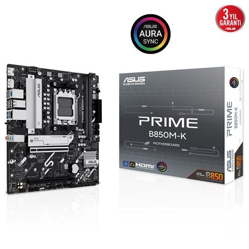 Asus Prime B850M-K AM5 DDR5 Anakart (HDMI, DP)