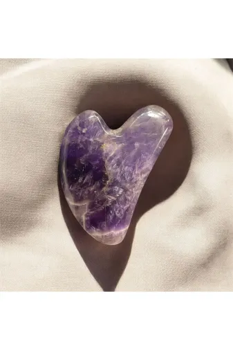 AURA STONE GST Aurastone Doğaltaş Gua Sha (Aventurin, Kuvars, Ametist)