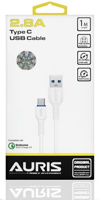 Auris Ars-Cb08 2.8A Type-C 1M Usb Kablo