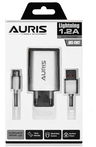 Auris Ars-Ch07 Lightning Set 1.2A Şarj Cihazı