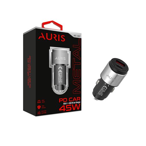 Auris Ars-Cr07 45W Pd Usb Oto Şarj Kafa Oto Çakmaklık Oto Şarj Aleti  Şarj Cihazı