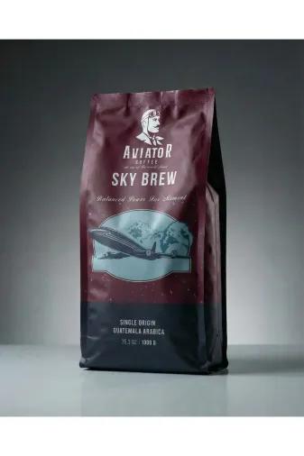Aviator Coffee ACSB Sky Brew %100 Arabica Single Origin Taze Kahve Çekirdek / Öğütülmüş Filtre 1000 Gr.