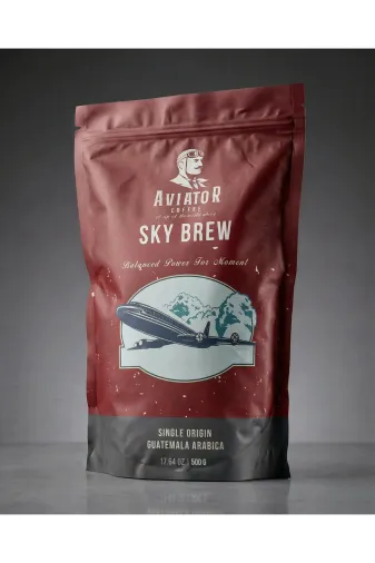 Aviator Coffee ACSB5 Sky Brew %100 Arabica Single Origin Taze Kahve Çekirdek / Öğütülmüş Filtre 500 Gr.