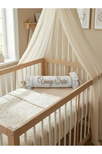 Baby Clime ŞEKER YASTIK İsimli Şeker Yastık Silindir Kırlent - Dekoratif Bebek Yastığı