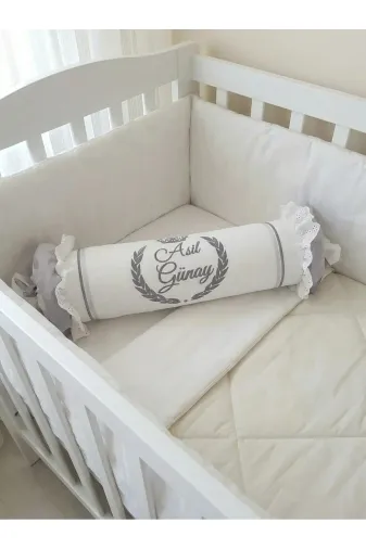 Baby Clime ŞEKER YASTIK Nakışlı Şeker Yastık Silindir Kırlent - Dekoratif Bebek Yastığı