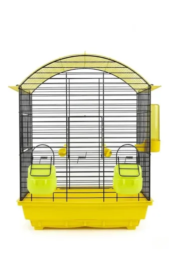 Balance Life 105B847421519715524 Kuş Kafesi Krom Yuvarlak Çatılı 350 Seri Sarı