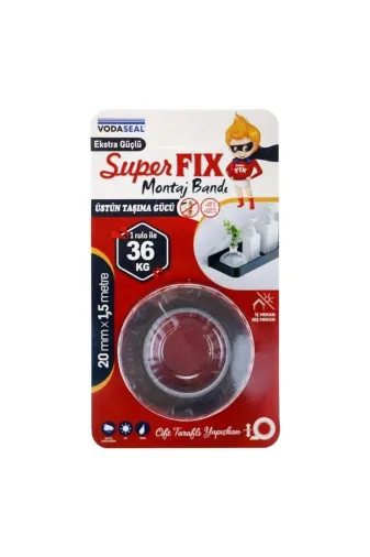 Balance Life GROUP-2591542 Mey İthalat® Vodaseal Superfix Çift Taraflı Montaj Bandı 20 Mm X 1,5 Metre