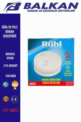 Balkan Ticaret balkanpil4 9V Pilli Duman Dedektörü