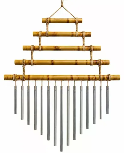 Bambu Metal Çubuklu Rüzgar Çanı No:1022