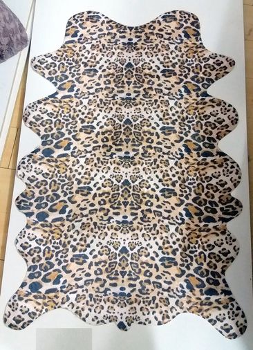 Baskılı Kaymaz Deri Taban Leopar Post 160x200