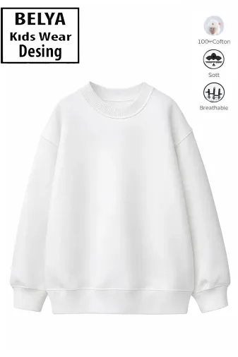 Baskısız Unıseks Çocuk Sweatshirt