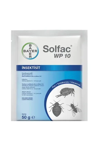 Bayer solfacwp1050gr Solfac® Wp 10 - 50 Gr Sinek Sivirisinek Hamam Böceği Pire Haşere İlacı