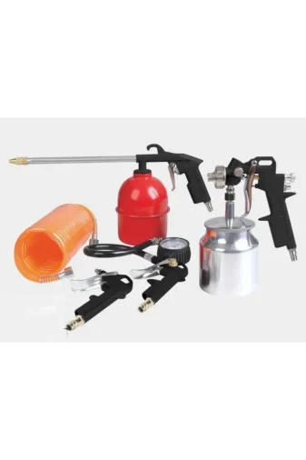 Baytec PRA-3491618-9004 5 Parça Boya Ve Hava Tabanca Seti Mk1304