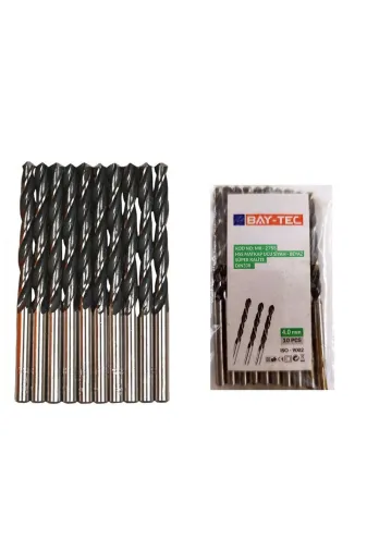 Baytec TYC29JUA4N169263357889575 Matkap Ucu (10 Adet) Hss 4.5Mm Siyah-Beyaz Mk2757 Mu0960 Pamiravm