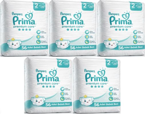 Bebek Bezi Beden:2 (4-8KG) Mini 280 Adet Ekstra Mega Pk