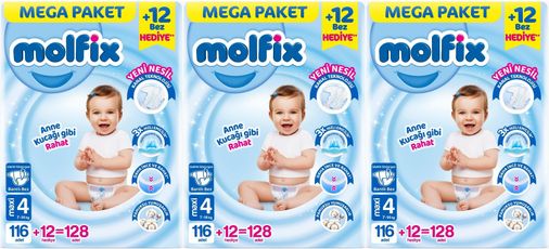 Bebek Bezi Beden:4 (7-14KG) Maxi 384 Adet Mega Aylık Fırsat Pk