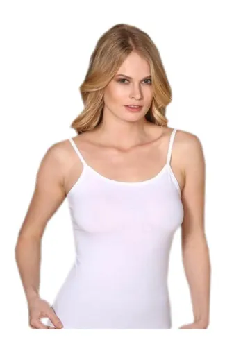 Berrak T3tw3s18 12 Adet Beyaz Renk Ip Askılı Atlet