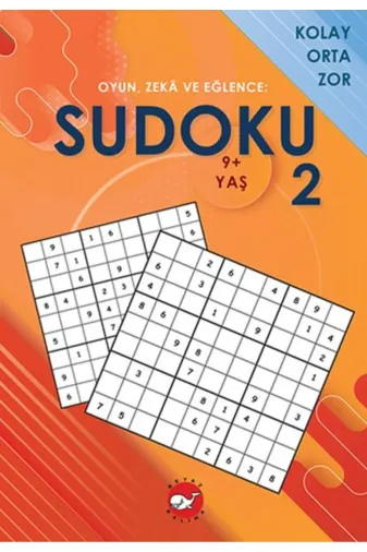 Beyaz Balina Yayınları TYC2A962D6EE95AC447279400 Oyun, Zeka Ve Eğlence: Sudoku 2 Kolay, Orta, Zor (9+ Yaş)