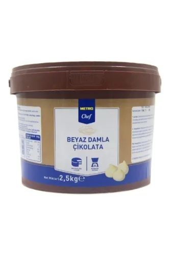 Beyaz Damla Çikolata 2.5 Kg