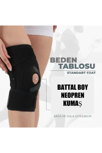 Beyaz Medikal 01koddizlik Silikon Patella Ligament Destekli Neopren Dizlik Battal Boy