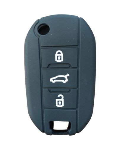 Bezos 123915726 Peugeot 301 308 Anahtar Uyumlu Silikon Oto Anahtar Kumanda Kabı Kılıf Siyah