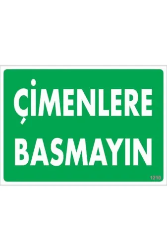 BilfolD SDTA-291401 Çimlere Basmayın Uyarı Levhası 25X35 Kod:1210