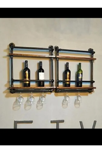 Blbndesign RafNo343 Dekoratif Duvara Borudan Raf 2 Adet