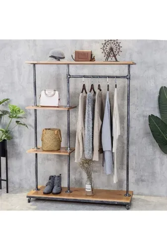 Blbndesign RafNo564 Dekoratif Borudan Raf Ve Askılık 150 Cm