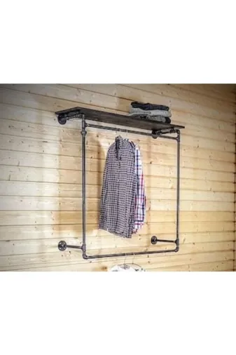 Blbndesign RafNo596 Dekoratif Borudan Raf Ve Askılık 150 Cm
