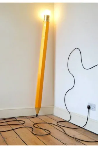 Blbndesign ÜrünNo895 Dekoratif Ahşap Kalem Aydınlatma Lambader