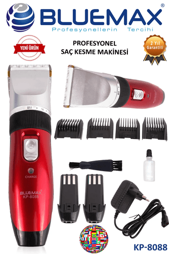 Bluemax Kp-8088 Şarjlı Profesyonel Saç Kesme Tıraş Makinesi